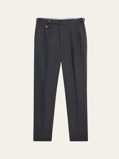 Brunello Cucinelli Men's Double-Pleated Wool Pants