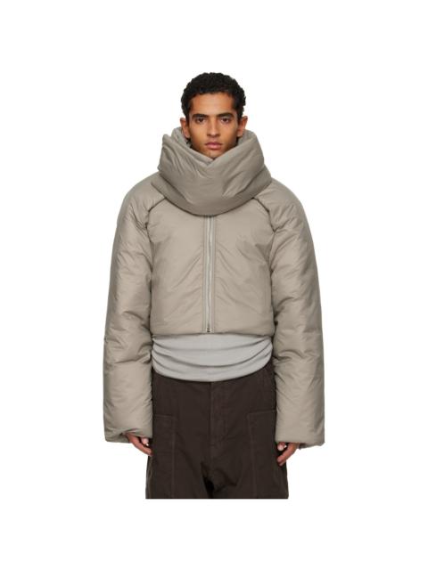 Rick Owens DRKSHDW Taupe Concordians Convertible Cropped Jacket