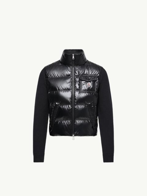 Moncler Padded Zip-Up Wool Cardigan
