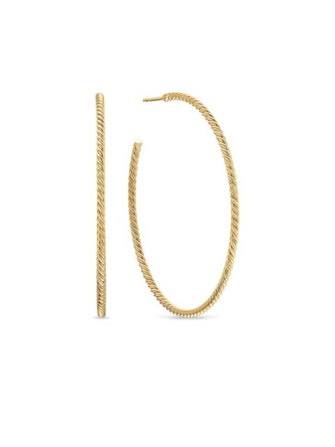 DAVID YURMAN Women's Cablespira Hoop Earrings in 18K Yellow Gold, 55MM - Gold