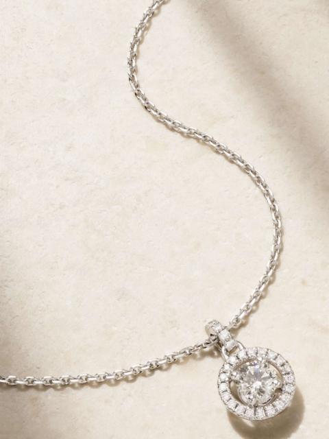 Aura 18-karat white gold diamond necklace Silver