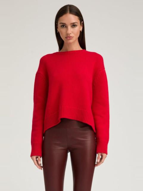 SPRWMN RED HEAVY CASHMERE SWEATER