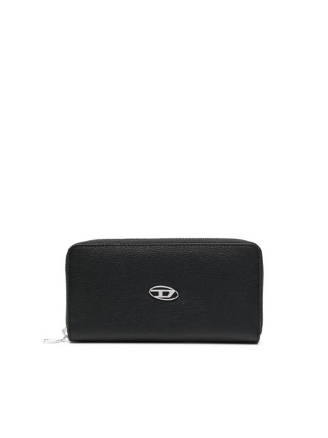 Diesel logo-plaque leather wallet