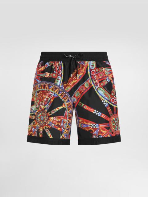 Dolce & Gabbana Carretto-print swim boxer shorts