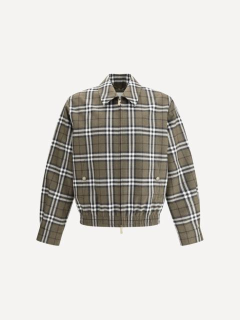 Burberry Check pattern wool Harrington Jacket