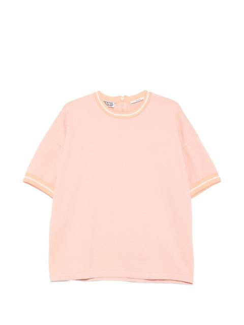ESSENTIEL ANTWERP orange-trim T-shirt