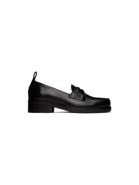 STEFAN COOKE Black Leather Loafers