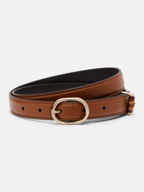GUCCI Bamboo leather belt