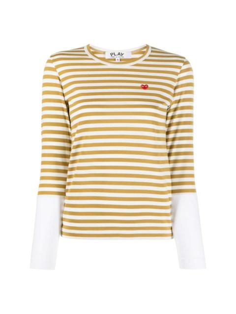 striped long-sleeved T-shirt