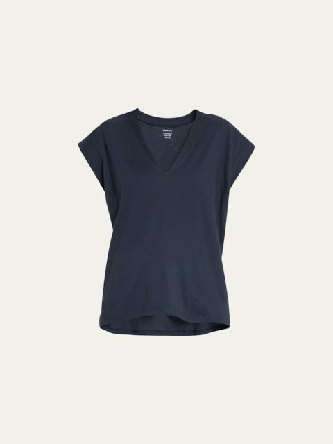 FRAME Le Mid Rise V-Neck Tee