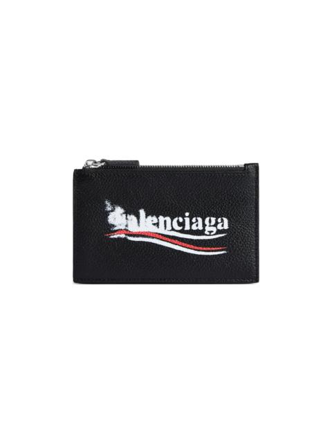 BALENCIAGA Men's Cash Large Long Coin and Card Holder - Black