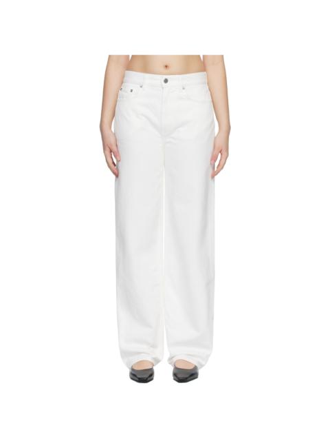 Loulou de Saison White SAMUR LDS Organic Denim Boyfriend Jeans