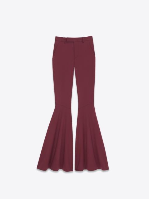 flared pants in gabardine