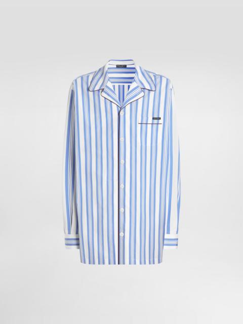Dolce & Gabbana Striped poplin vanity shirt