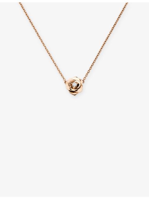 Piaget Piaget Rose 18ct Rose-Gold And 0.06ct Diamond Pendant&nbsp;Necklace