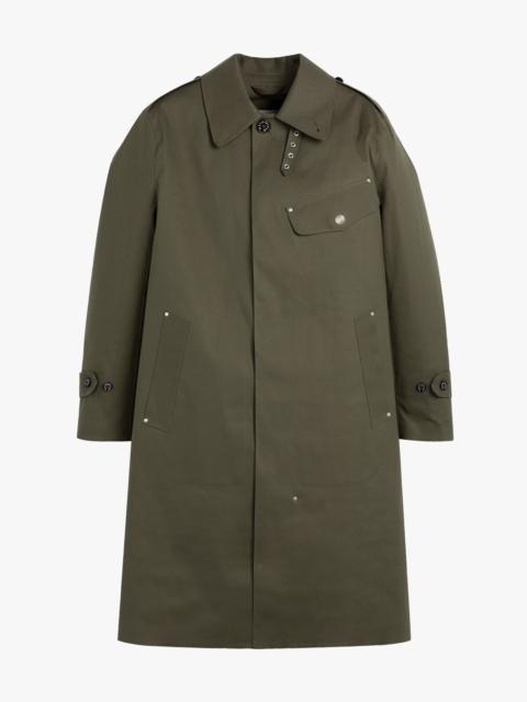 Mackintosh GILSTON GRAPE LEAF X BLACK BONDED COTTON COAT
