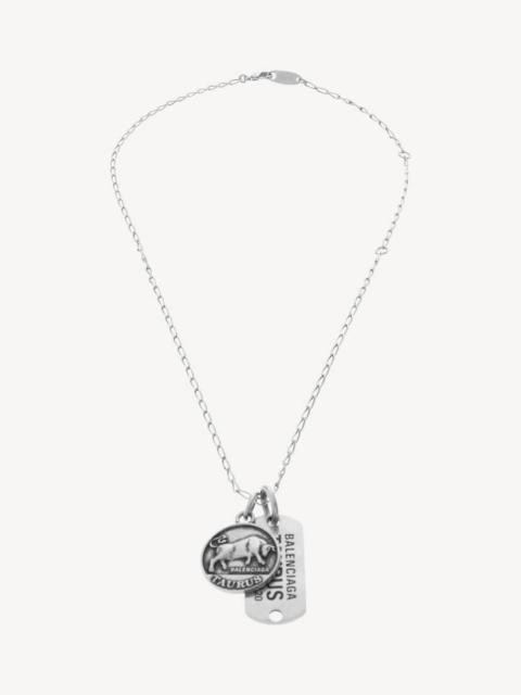 BALENCIAGA Horoscope Taurus Necklace in Silver
