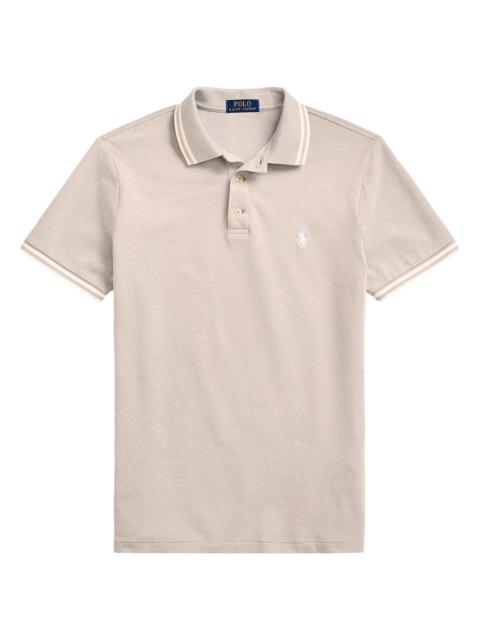Polo Ralph Lauren Men's ​​Stretch Mesh Polo Shirt - Coastal Beige White