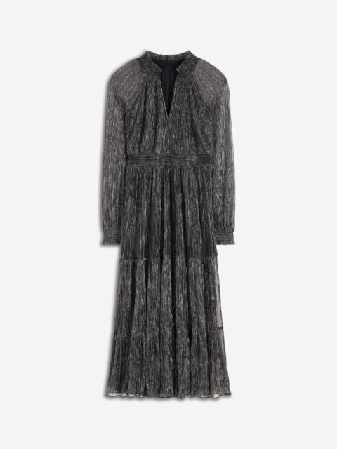 BODEN Lucille Smocked Sparkle Dress-Black and Gold