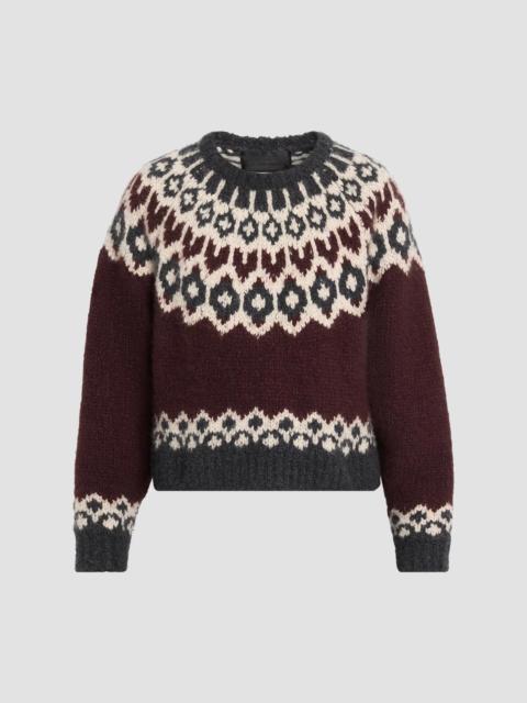NILI LOTAN Women's Isaline Cashmere Fair Isle-Inspired Sweater - Burgundy Fairisle