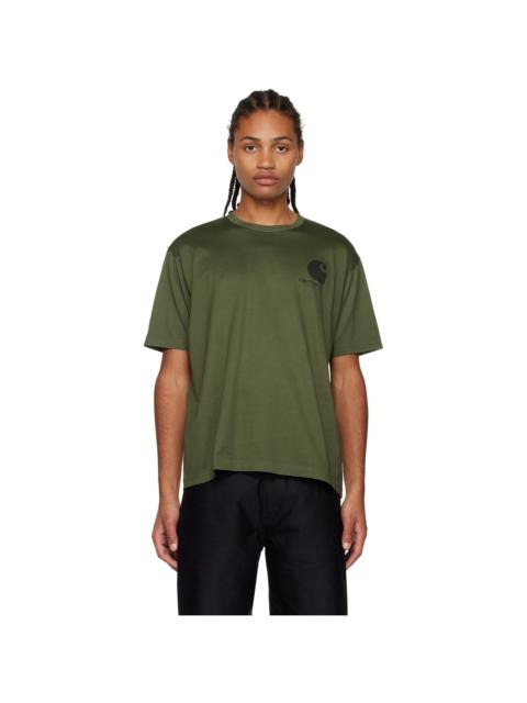 Junya Watanabe MAN x Carhartt WIP 로고 인쇄 티셔츠