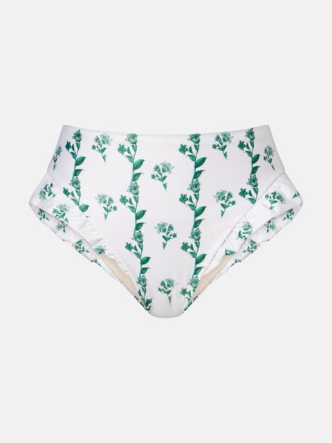 Agua by Agua Bendita Jengibre floral ruffled bikini bottoms