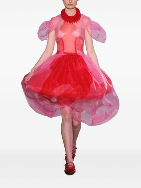 Simone Rocha puff-sleeve sculpted-corset midi dress