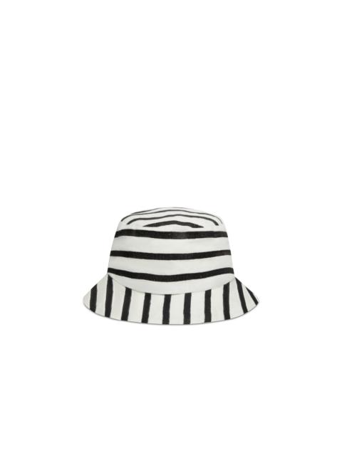 Vilebrequin Unisex Linen Bucket Hat Micro Ronde des Tortues Rayée