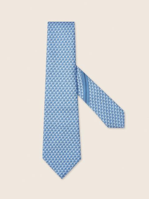 ZEGNA LIGHT AVIO BLUE SILK TIE