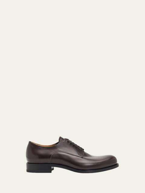 Christian Louboutin Men's Moustachou Red-Sole Leather Derby Shoes