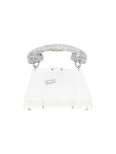GCDS Transparent Call Me Comma Bling Baby Bag