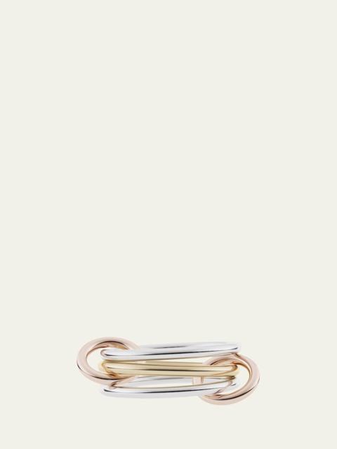 Spinelli Kilcollin Solarium MX Silver and Gold 3-Link Ring