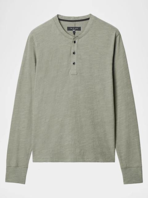 rag & bone Men's Classic Flame Henley Long-Sleeve T-Shirt