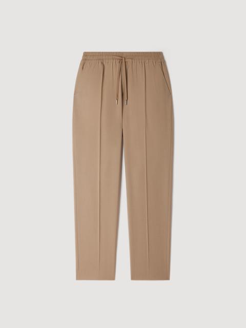 Sandro ELASTICATED WOOL TROUSERS