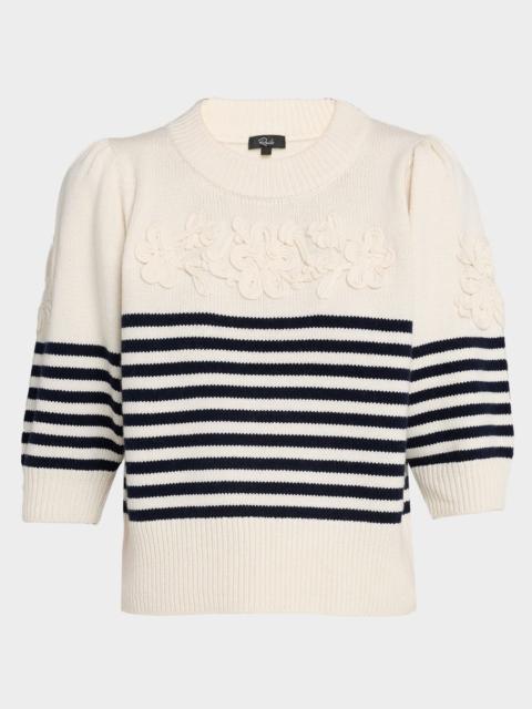 Rails Martha Floral Striped Wool-Blend Sweater
