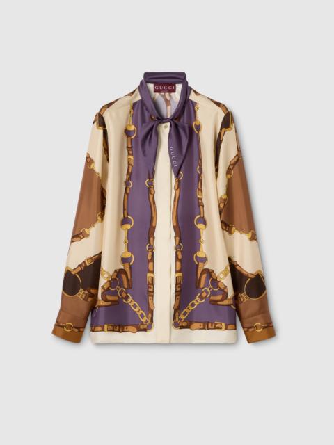 GUCCI Printed silk till shirt