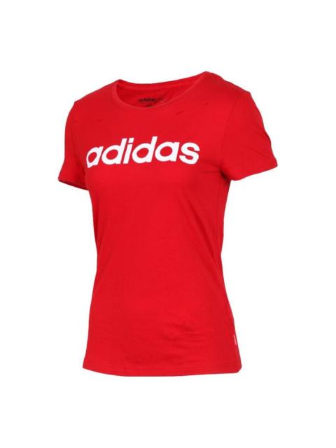 (WMNS) adidas neo T-shirt 'Red' DZ7677