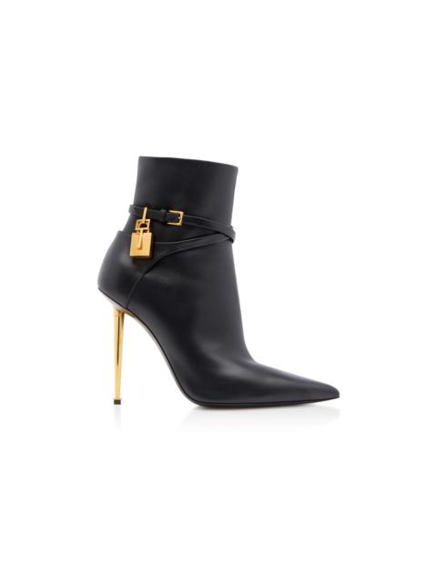 TOM FORD LEATHER PADLOCK ANKLE BOOT