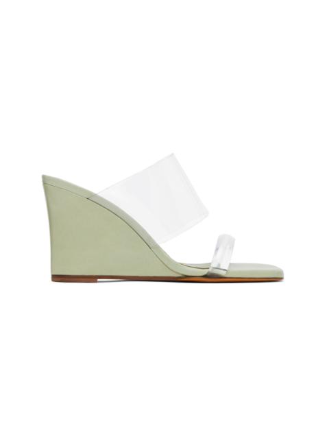 MARYAM NASSIR ZADEH Green Olympia Wedge Heeled Sandals