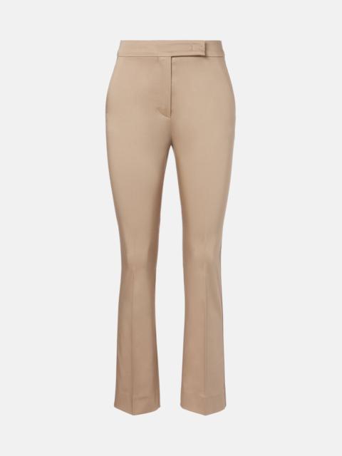 Cotton-blend cropped slim pants
