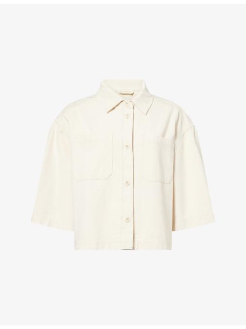 WEEKEND Max Mara Short-Sleeve Relaxed Denim Jacket
