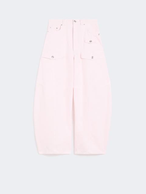 Sportmax FASHION Bull denim cargo trousers - PINK