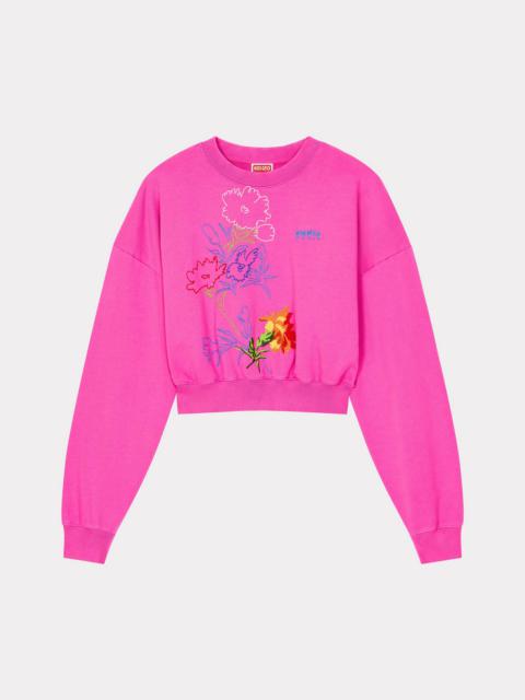 'KENZO Drawn Flowers' embroidered sweatshirt