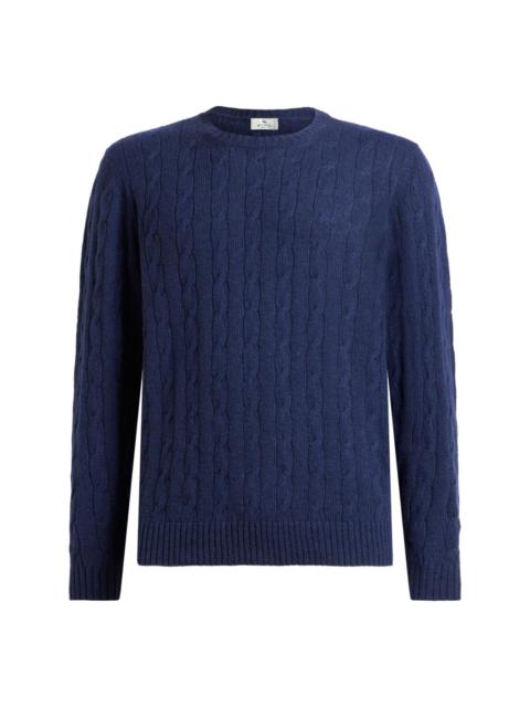 cable-knit cashmere sweater