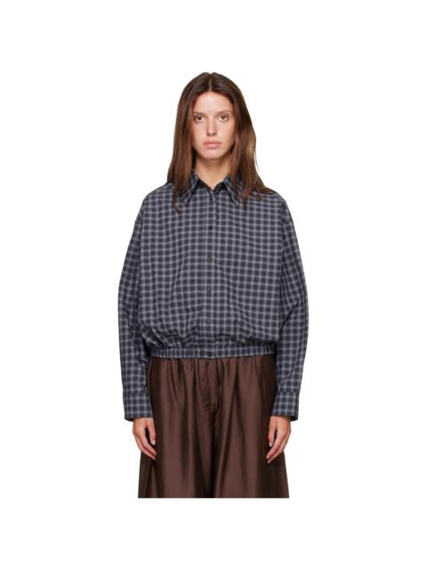 CORDERA Navy Checked Bomber Shirt