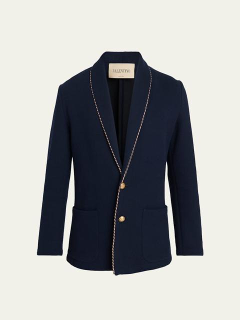 Valentino Men's Cotton Jersey Knit Jacket
