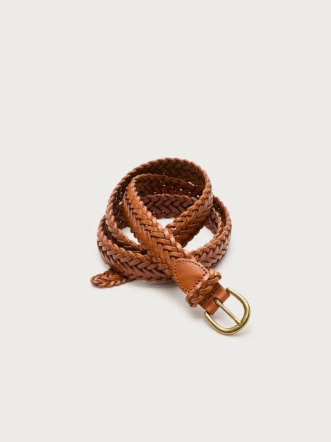 J.CREW Slim braided leather belt