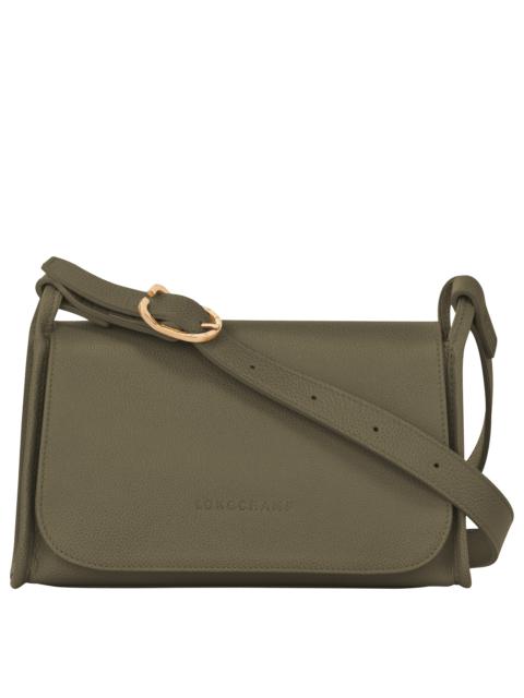 Longchamp Le Foulonné M Crossbody bag Khaki - Leather