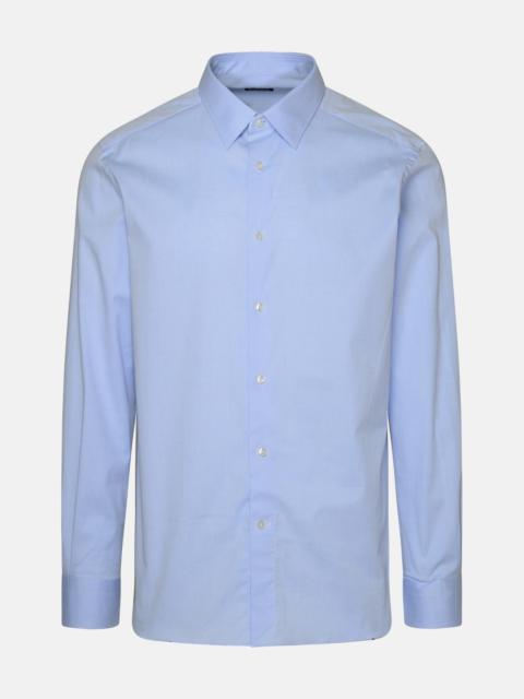 Light blue strech cotton shirt