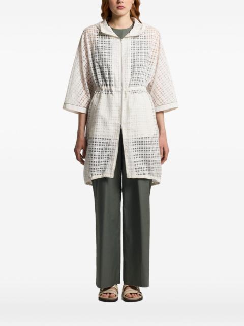 PESERICO hooded grid coat